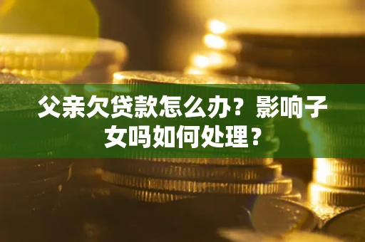 武汉父亲欠贷款怎么办？影响子女吗如何处理？