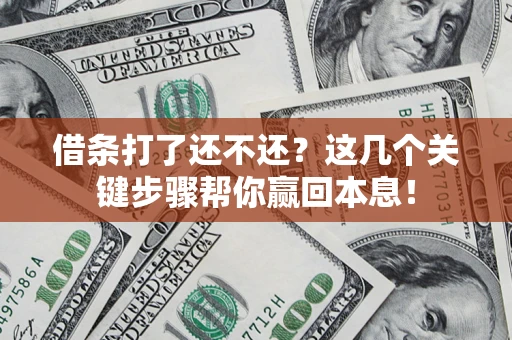 武汉借条打了还不还？这几个关键步骤帮你赢回本息！