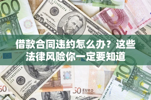 武汉借款合同违约怎么办？这些法律风险你一定要知道