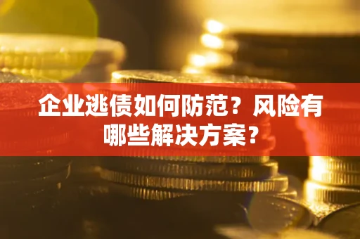 武汉企业逃债如何防范？风险有哪些解决方案？