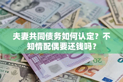 武汉夫妻共同债务如何认定？不知情配偶要还钱吗？
