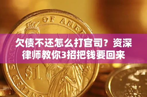 武汉欠债不还怎么打官司？资深律师教你3招把钱要回来
