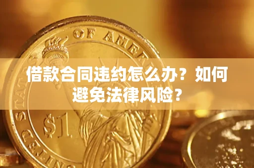 武汉借款合同违约怎么办？如何避免法律风险？