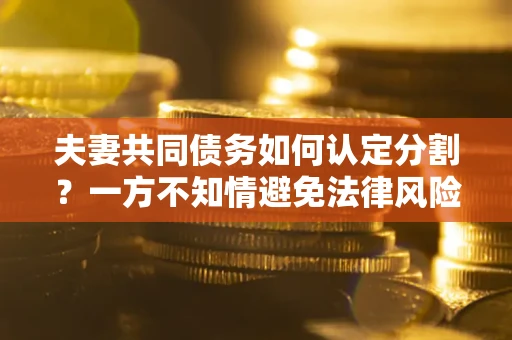 武汉夫妻共同债务如何认定分割？一方不知情避免法律风险必看！